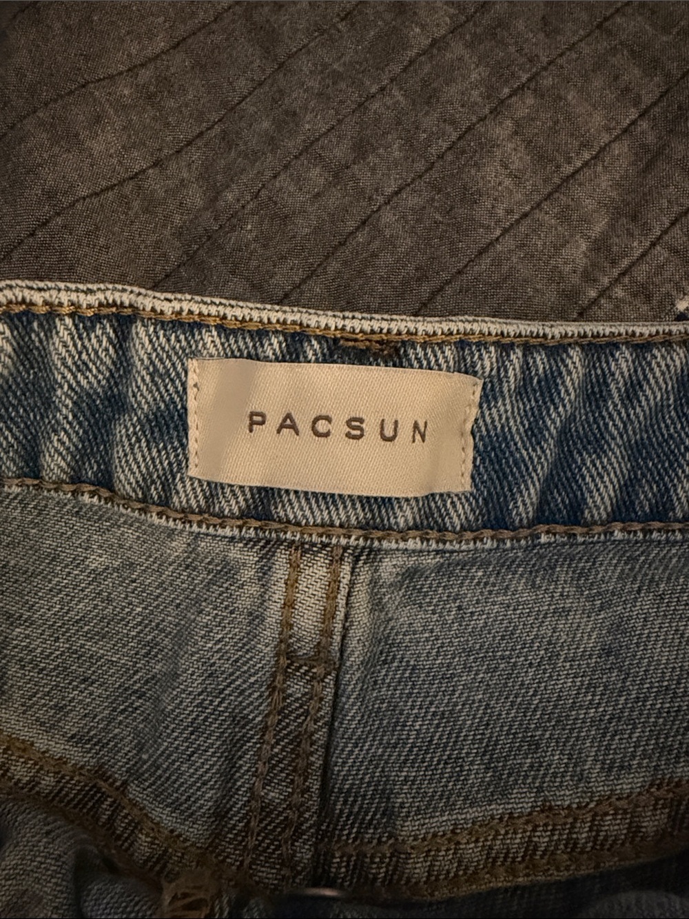 PAC sun Light Wash Denim High-Rise Shorts - Picture 2 of 3